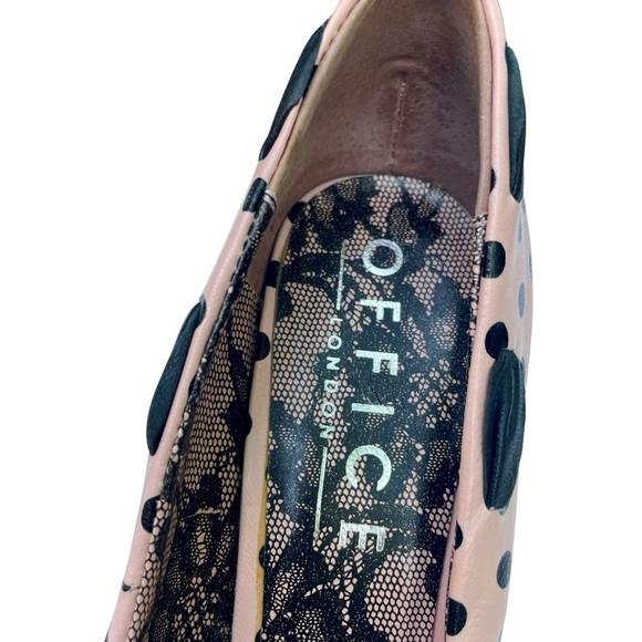 Office London Polka Dot Pin-Up Pumps -Size 7- 50s Retro Glam Coquette high heels - Picture 11 of 16